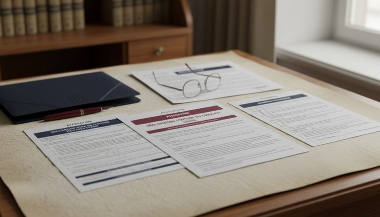 Déclaration d'option du conjoint : exemple d'attestation